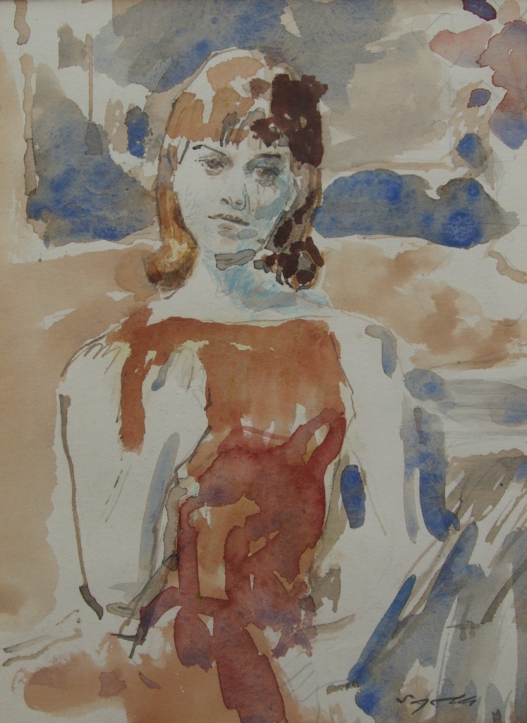 Retrato de mujer sentada – Alfred Sisquella