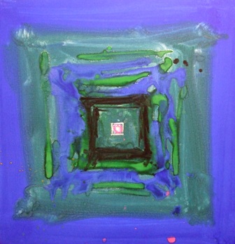 &quot;Energias excéntricas 1&quot;, mixta s / t, 40 x 40 cm.