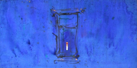 &quot;Templo solitario&quot;, mixta s / t, 50 x 100 cm.