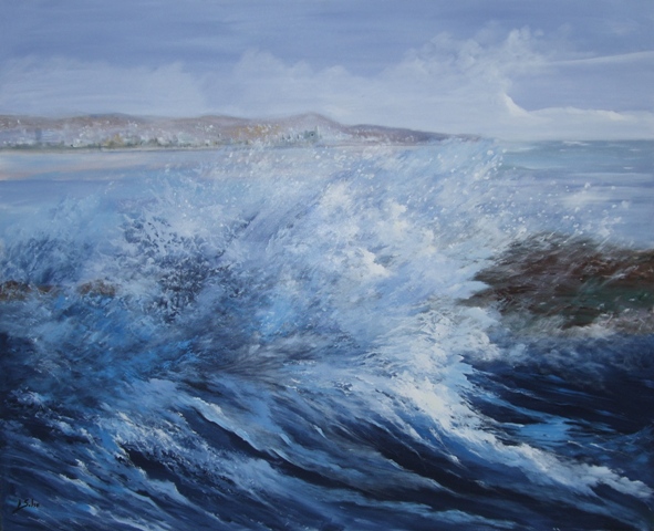 &quot;Mar brava&quot;, óleo s / t, 130 x 162 cm.