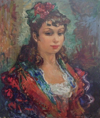 &quot;Retrato de joven&quot;, óleo s / t, 46 x 35 cm.