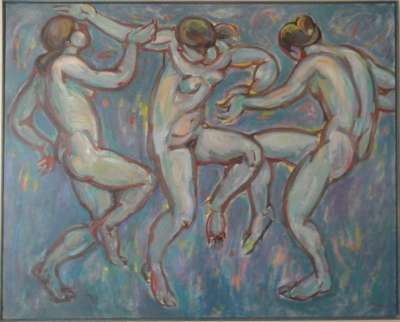 &quot;Diablesas&quot;, óleo s / t, 130 x 162 cm.