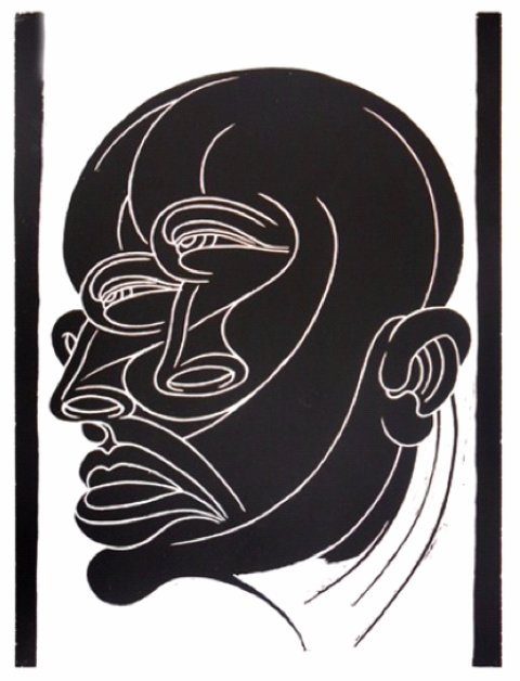 Sin título, xilografía, 100 x 65 cm