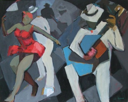 &quot;Rumba&quot;, óleo s / t, 73 x 92 cm.