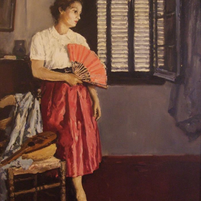 Antonia con abanico y mandolina - Alfred Sisquella