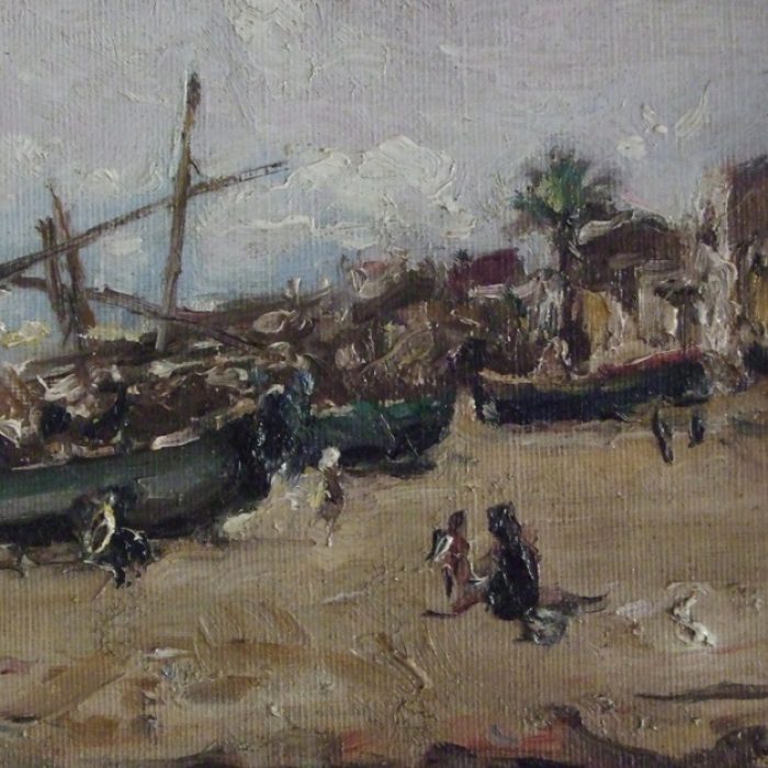 290. SISQUELLA_Paisaje barcos_oli s t_15 x 23 cm.__