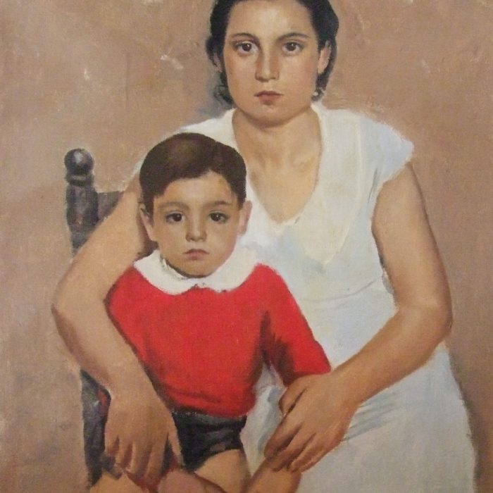 311. SISQUELLA_Madre y niño_óleo s tela_60 x 50 cm.__