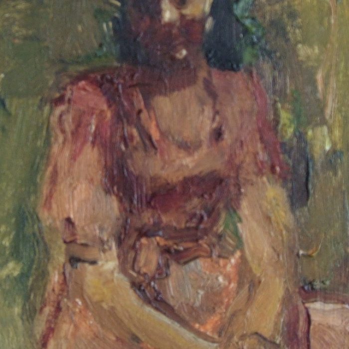 448. SISQUELLA_Retrato de mujer_oli s t_19 x 13 cm.__