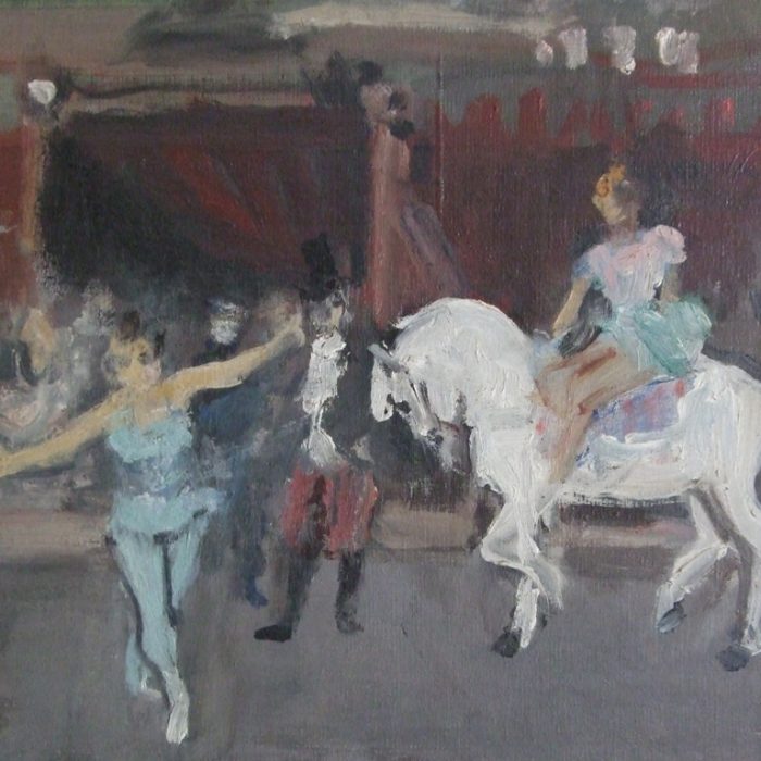 516. SISQUELLA_Escena de circo_oli s t_27 x 35 cm.__