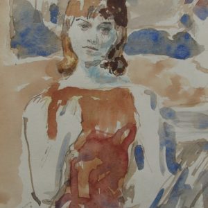 Retrato de mujer sentada – Alfred Sisquella